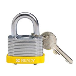 Brogan Safety | KEY RETAINING STEEL PADLOCK YELLOW KD